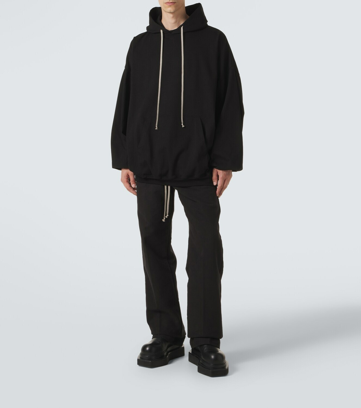 Rick Owens DRKSHDW Hun cotton jersey hoodie