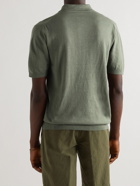 Altea - Linen and Cotton-Blend Polo Shirt - Green