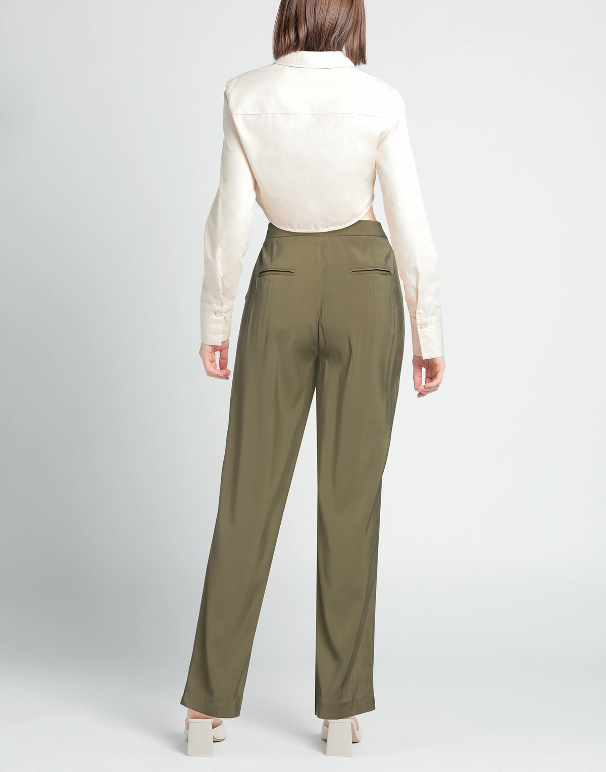 Jijil Womens Pants Military in Green