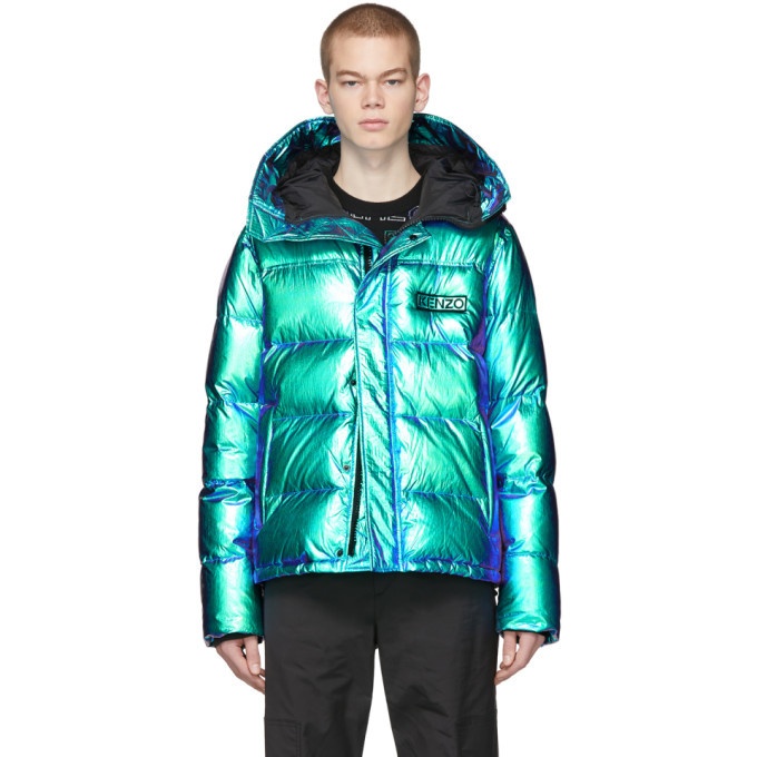 Photo: Kenzo Blue Limited Edition Holiday Down Hooded Quilted Jacket
