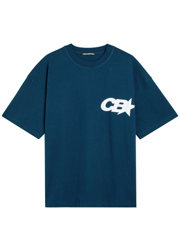 Photo: Cole Buxton Star Racing Logo-print Cotton T-shirt Navy