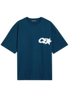 Cole Buxton Star Racing Logo-print Cotton T-shirt Navy