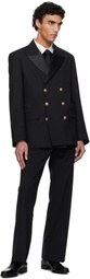 Ernest W. Baker Black Gothic Double-Breasted Blazer