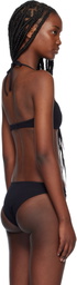 Matteau Black Bandeau Ring Bikini Top