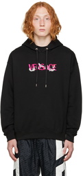 Versace Black Flocked Hoodie