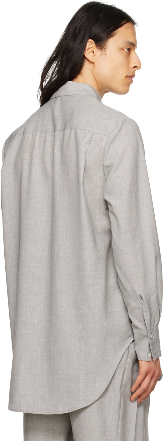 Steven Passaro Gray Spread Collar Shirt