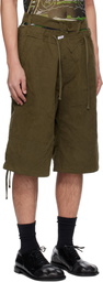 Ottolinger Khaki Baggy Cargo Shorts