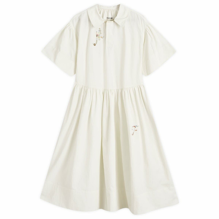 Photo: Story mfg. Women's Meadow Maple Midi Dress in Ecru Meadow