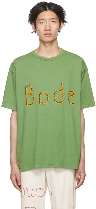 Photo: Bode Green Rickrack Namesake T-Shirt
