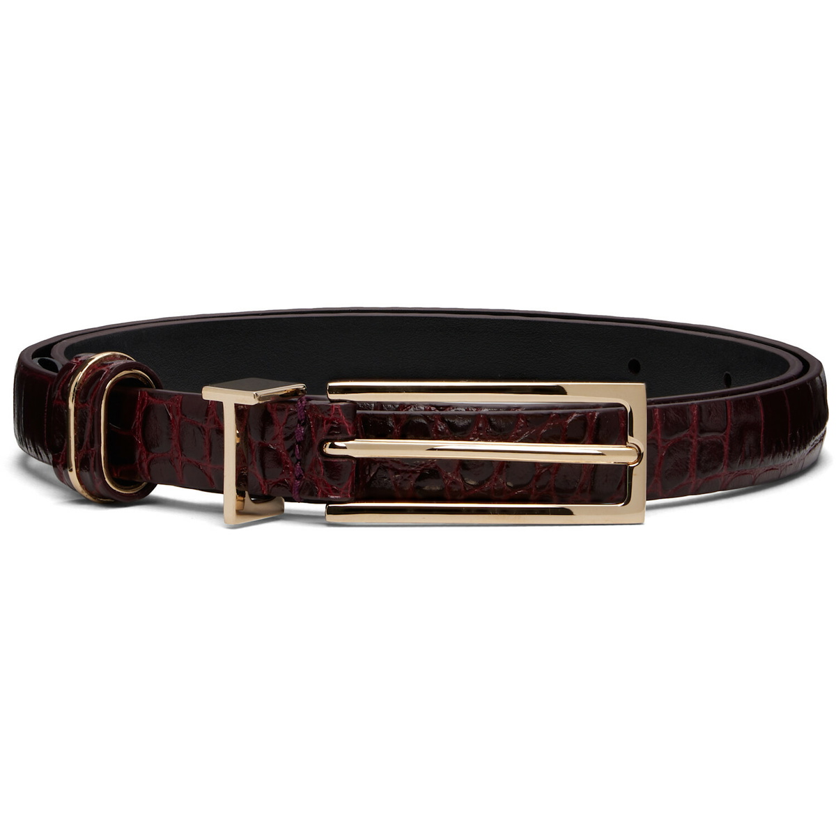 TOM FORD Burgundy T Loop Belt