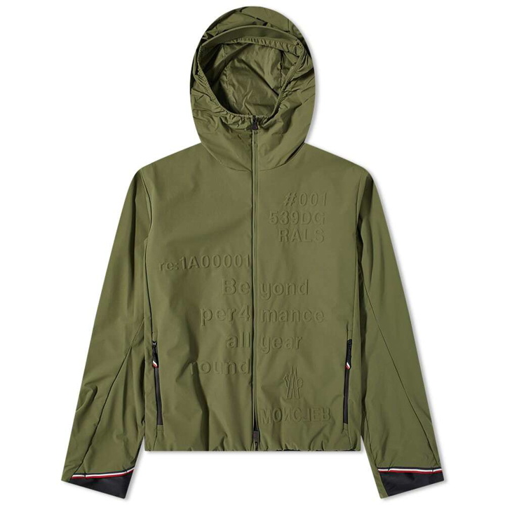 Photo: Moncler Grenoble Men's Rals Embossed Logo Shell Jacket in Green