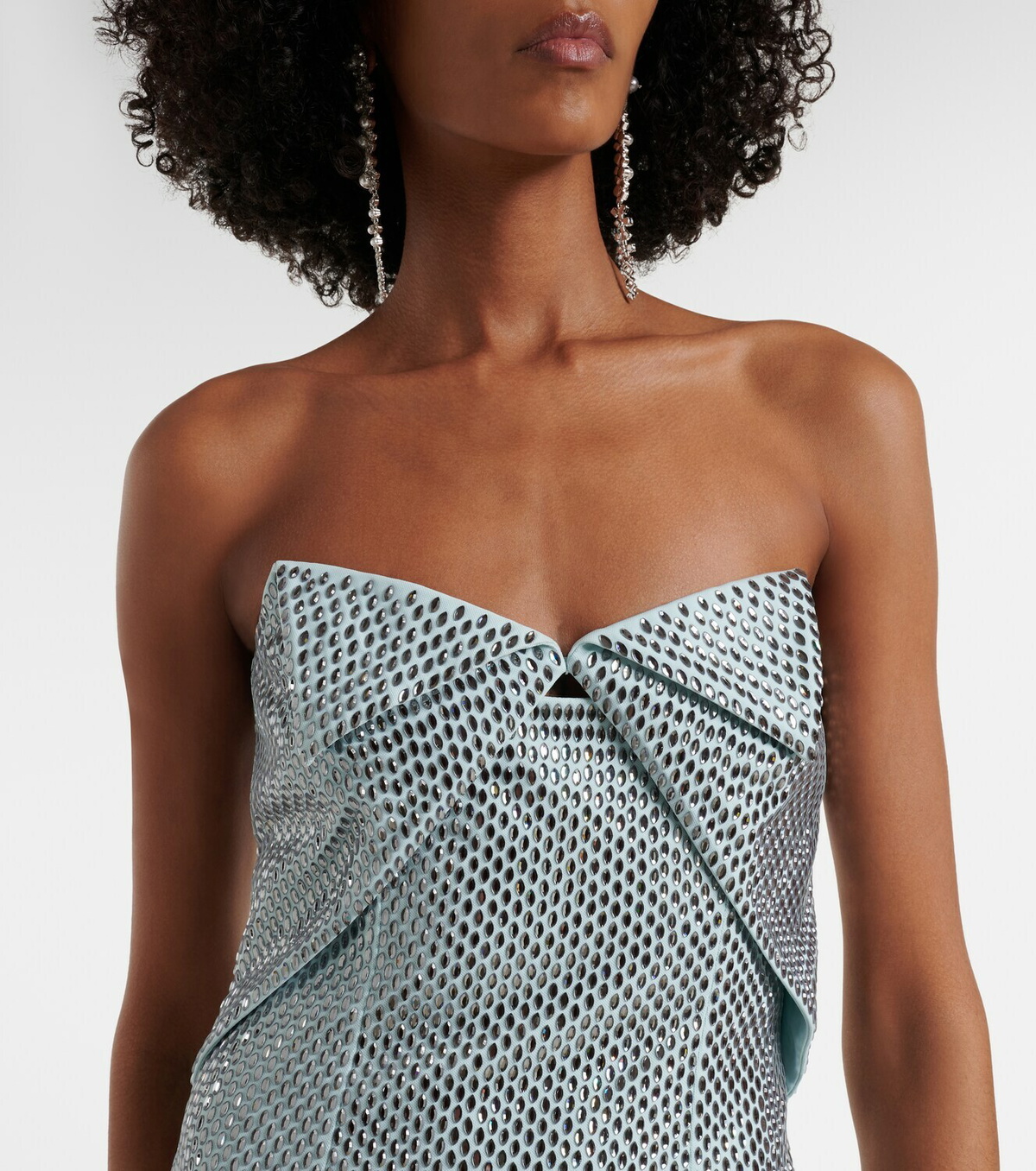 Roland Mouret Origami diamanté corset gown
