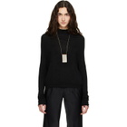 Rick Owens Black Tower LS Crater Sweater