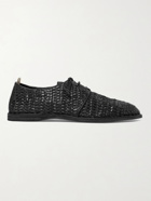 OFFICINE CREATIVE - Moreira Woven Leather Derby Shoes - Black