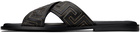 Versace Black Greca Sandals