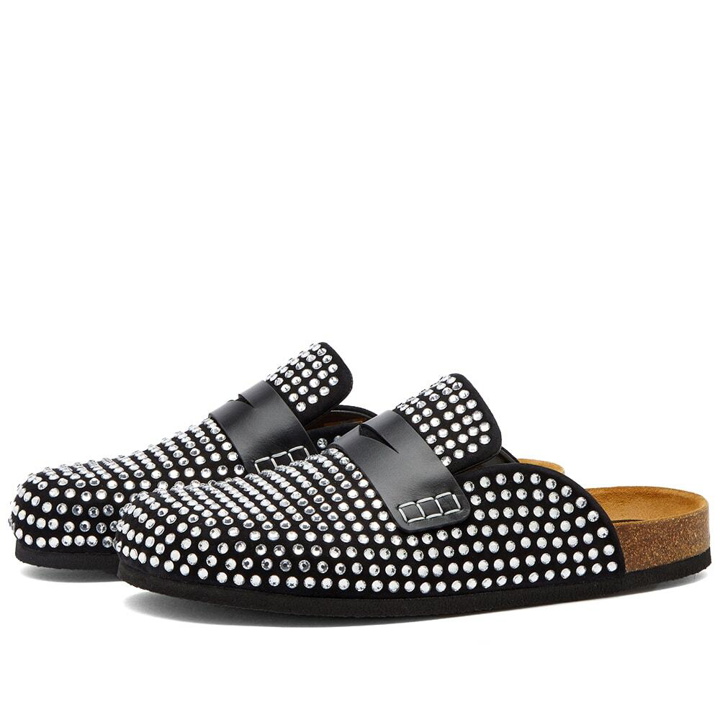 Photo: JW Anderson Women's Crystal Bumper Mule Shoe in Black