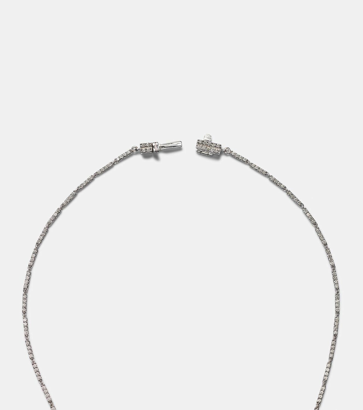 Yeprem Reign Supreme 18kt white gold pendant necklace with diamonds and opal