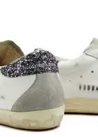 Golden Goose Super-Star Distressed Leather Sneakers Grey 37 (IT37 / UK4), Golden Goose Trainers, Embroidered