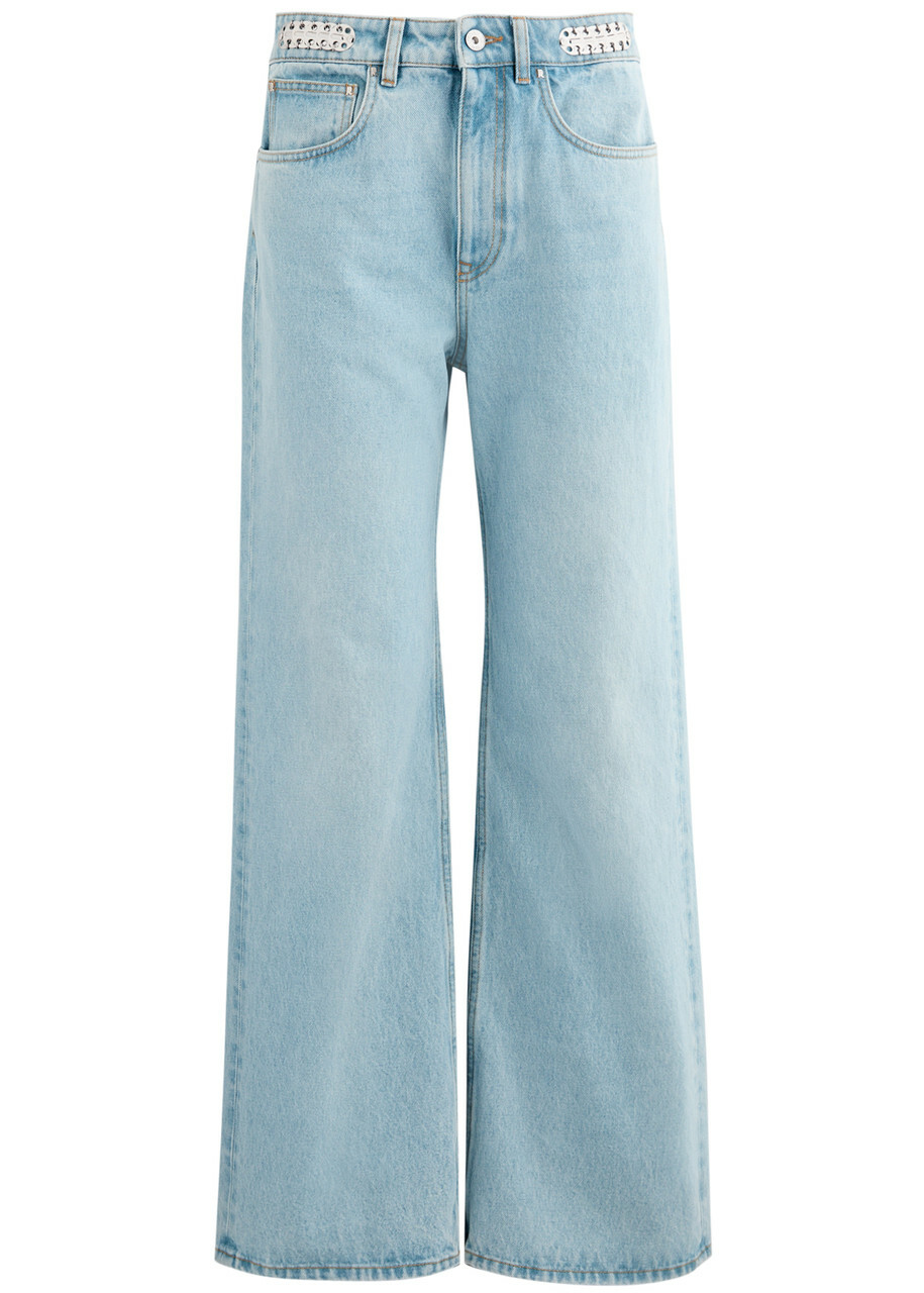 Rabanne Chain-embellished Straight-leg Jeans Denim Paco Rabanne