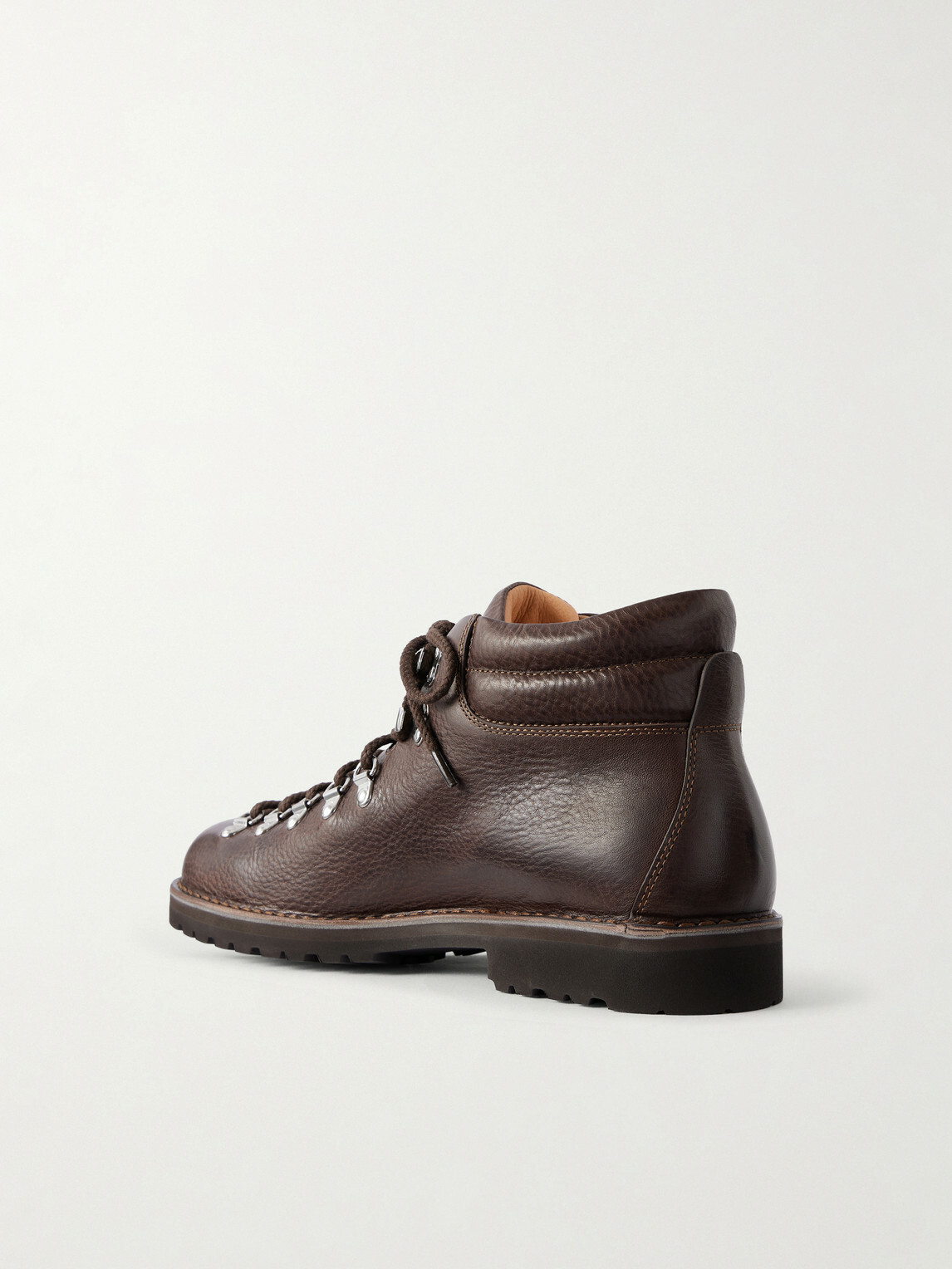 NN07 - Fracap M127 Textured Leather Hiking Boots - Brown