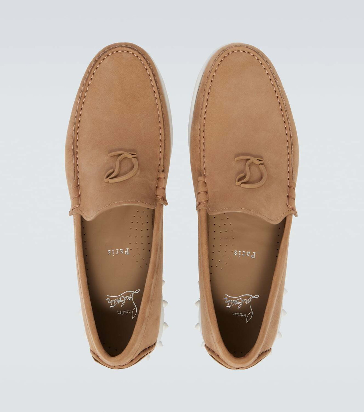 Christian Louboutin Moonboat leather boat shoes