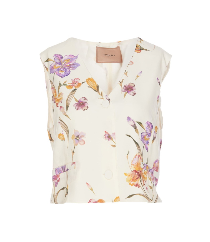 Photo: TwinSet Floral Print Top