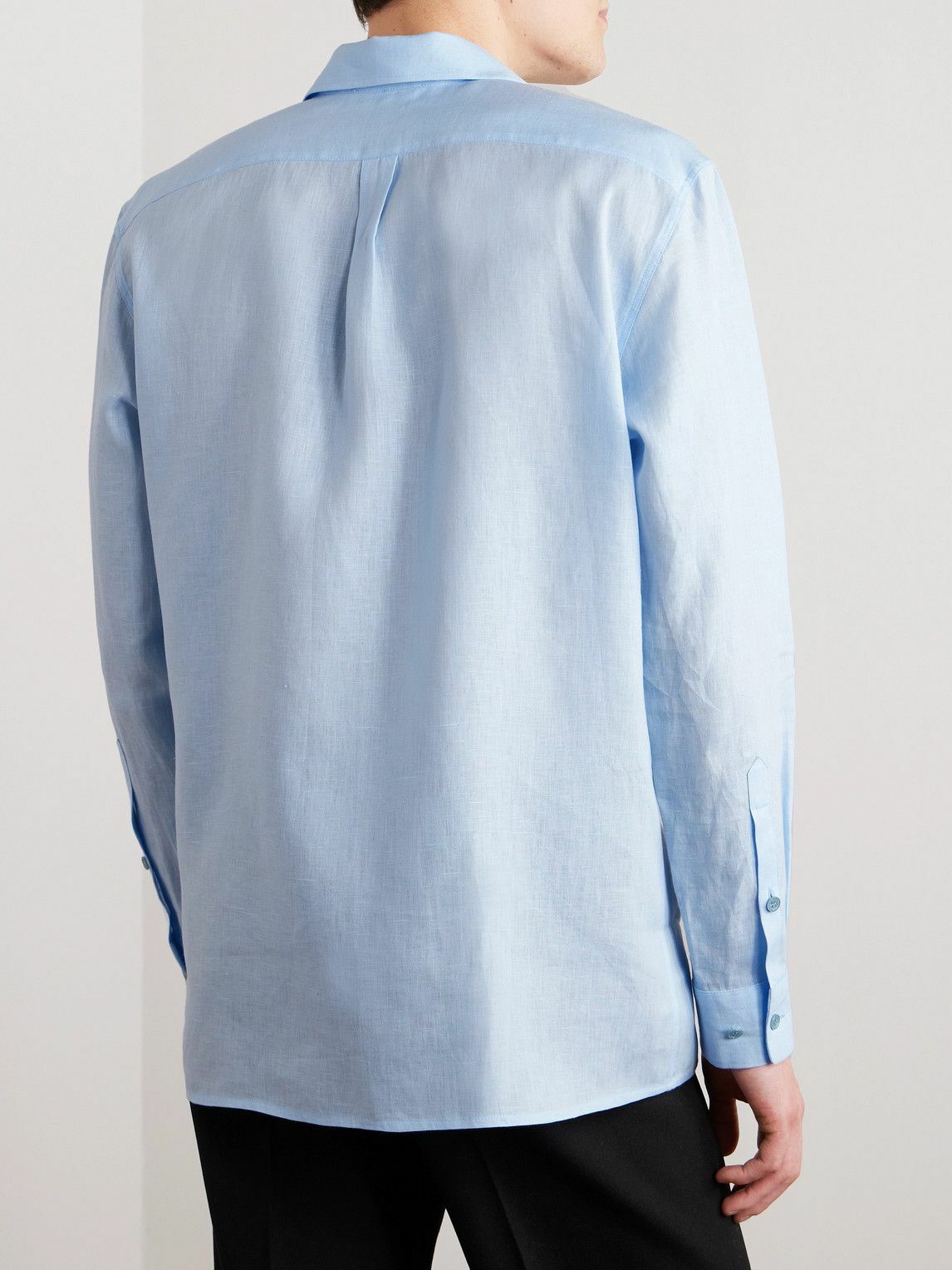 Gabriela Hearst - Nicolas Linen Shirt - Blue Gabriela Hearst