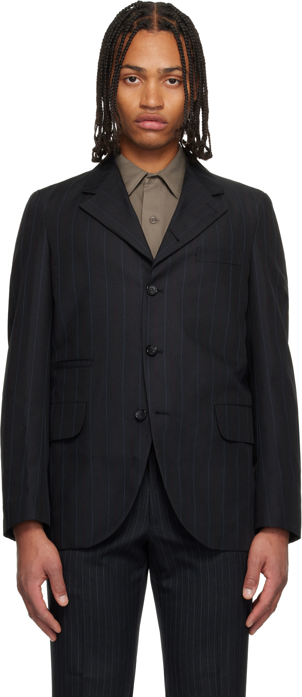 COMME des GARCONS HOMME 2007年ジャケット black-dobby-stripe-blazer.jpg