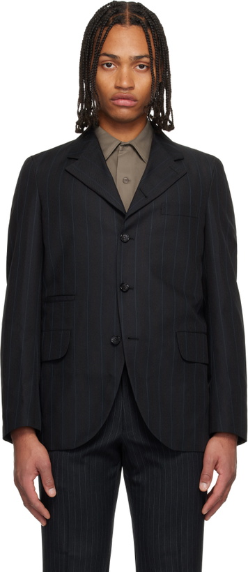 Photo: Comme des Garçons Homme Deux Black Dobby Stripe Blazer