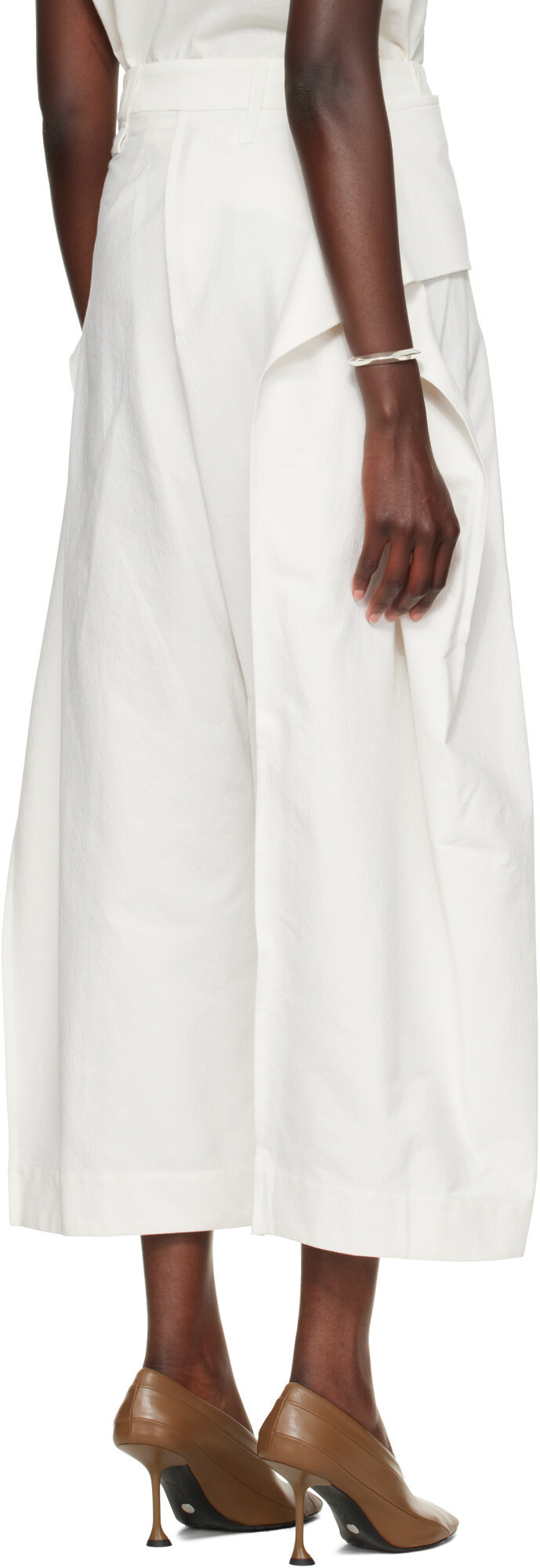 ISSEY MIYAKE Off-White Grainy Trousers