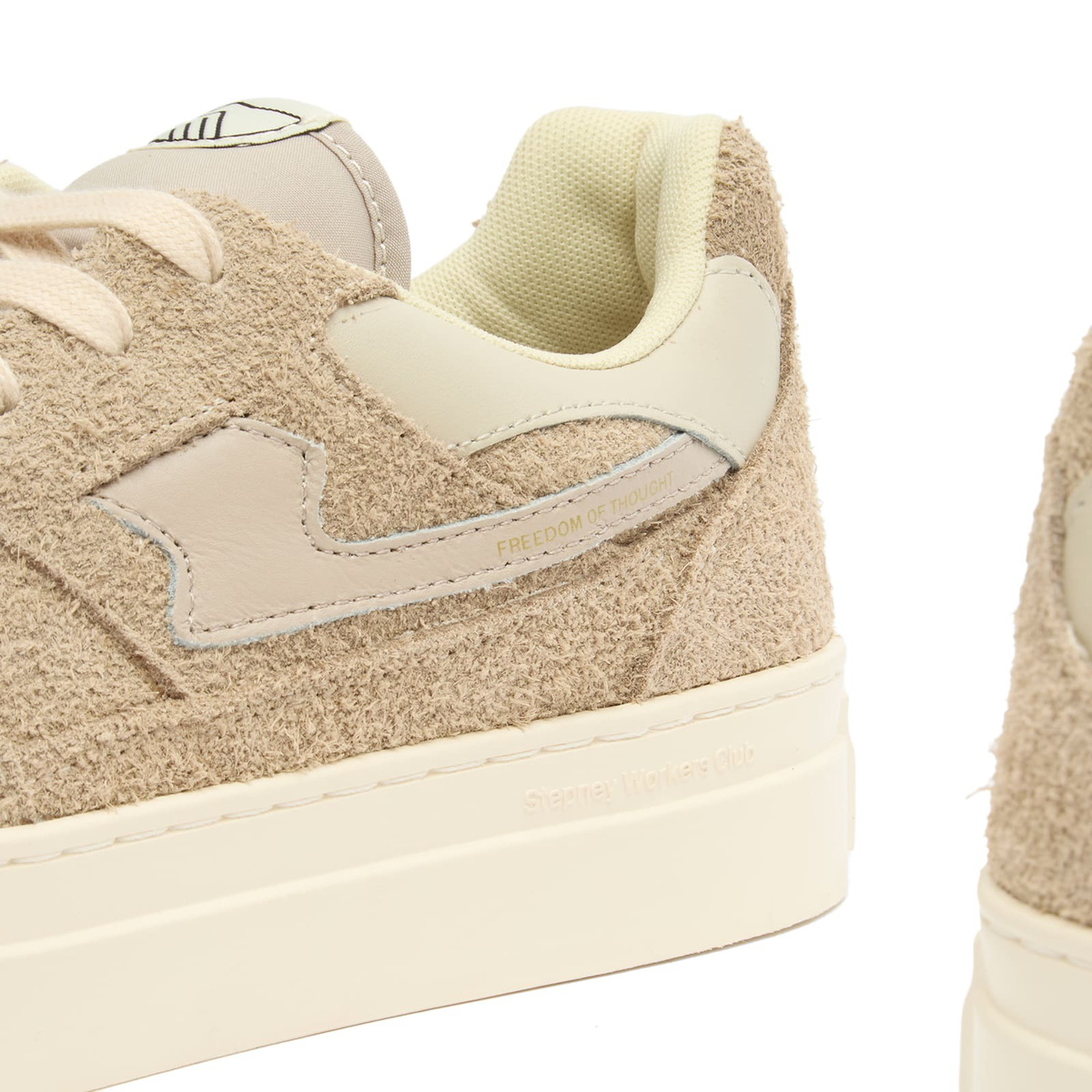 Stepney Workers Club Men's Pearl S-Strike Suede Sneaker in Taupe