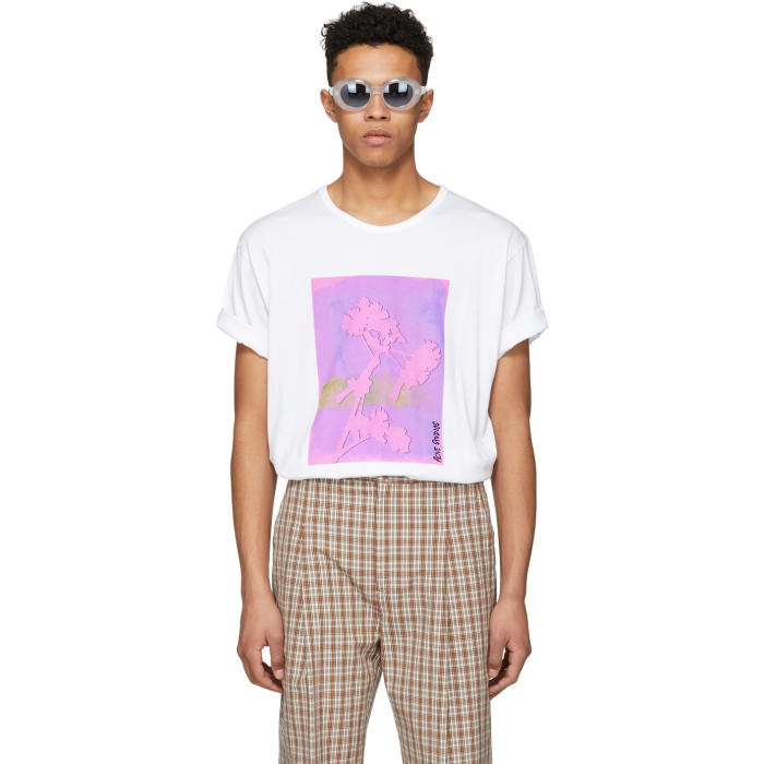 Photo: Acne Studios White Naive Flower T-Shirt 