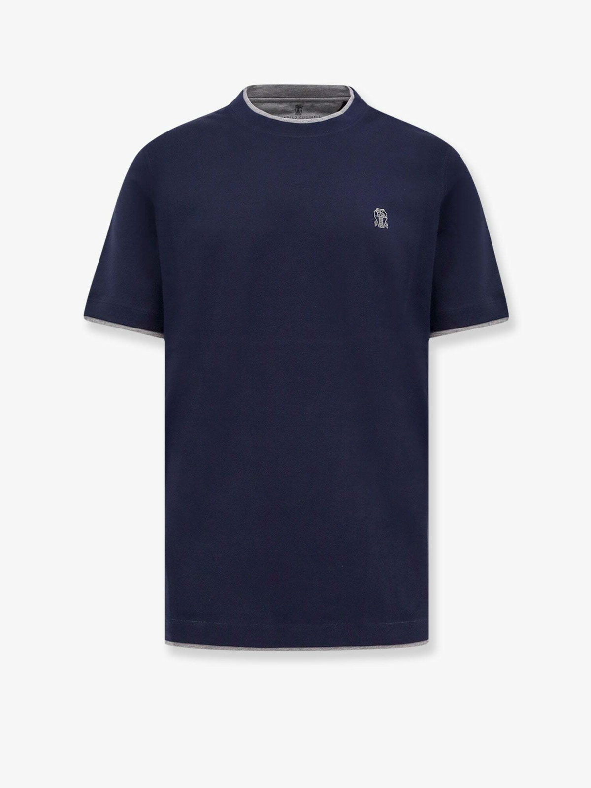 Tシャツ・カットソー BRUNELLO CUCINELLI Men T-shirt Blue M0B137427G CD325 Brunello Cucinelli Blue T Shirt Mens Brunello Cucinelli