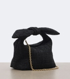 Aquazzura Bow Tie Mini tweed top-handle bag