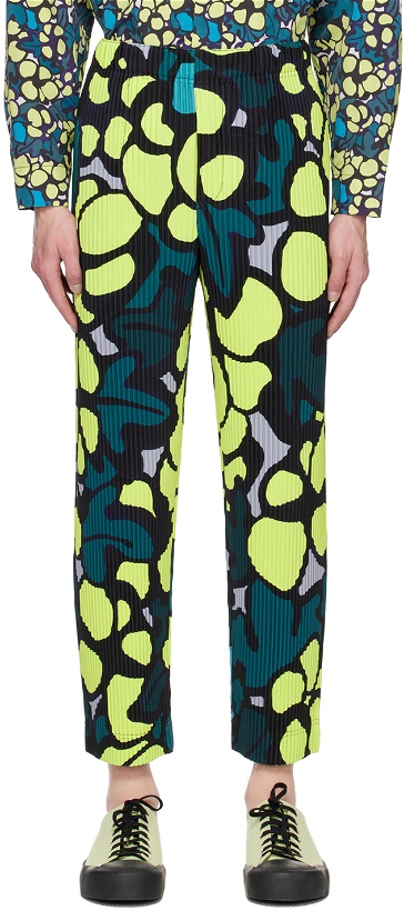 Photo: HOMME PLISSÉ ISSEY MIYAKE Yellow Printed Trousers