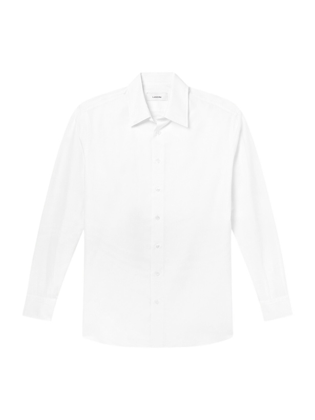 Photo: Lardini - Naven Cotton and Silk-Blend Shirt - White
