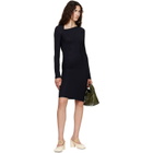 MM6 Maison Margiela Black Jersey Midi Dress