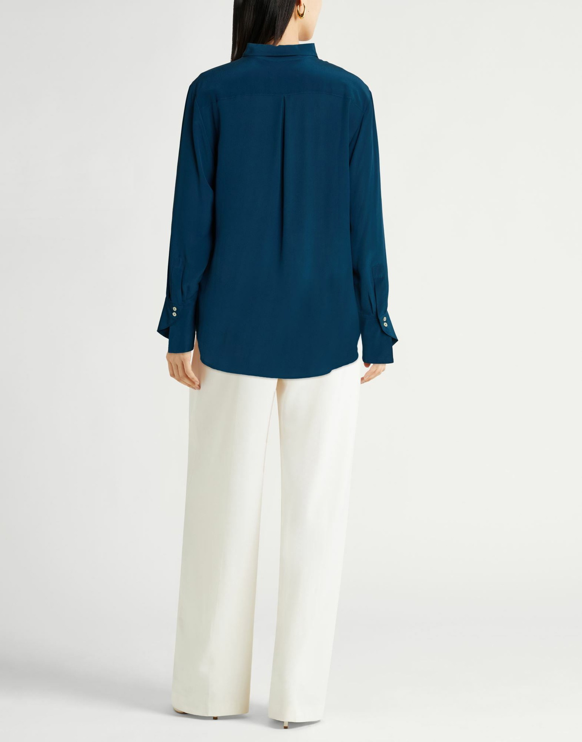 120% Lino Womens Shirt in Blue