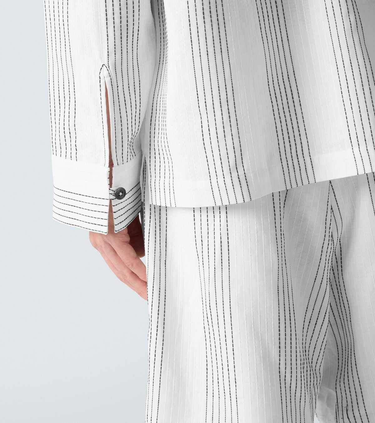 Commas Kantha striped cotton overshirt