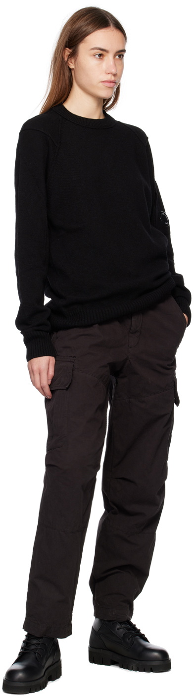 C.P. Company Black Microreps Loose Fit Trousers