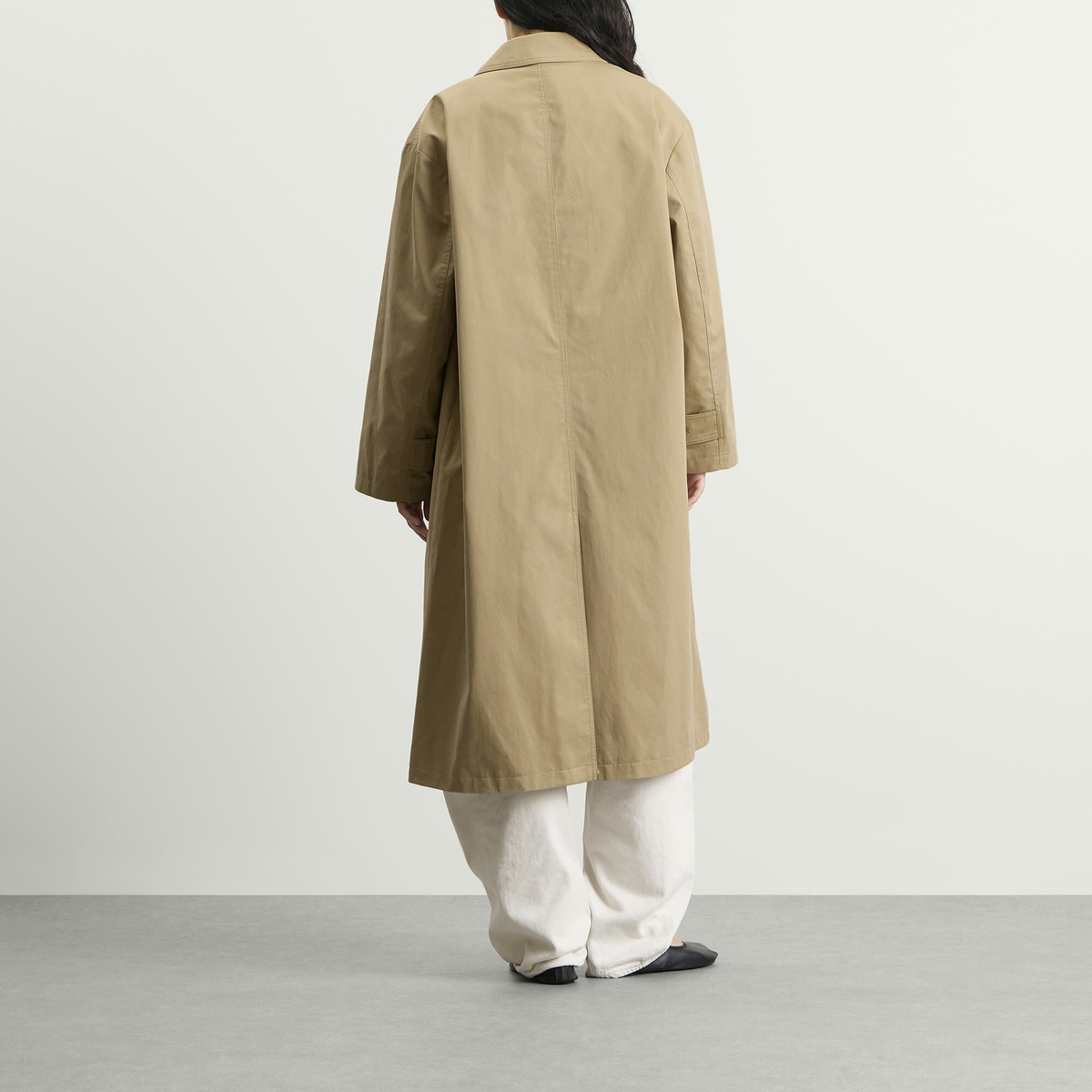 DUNST Women's Refined Mac Coat in Beige