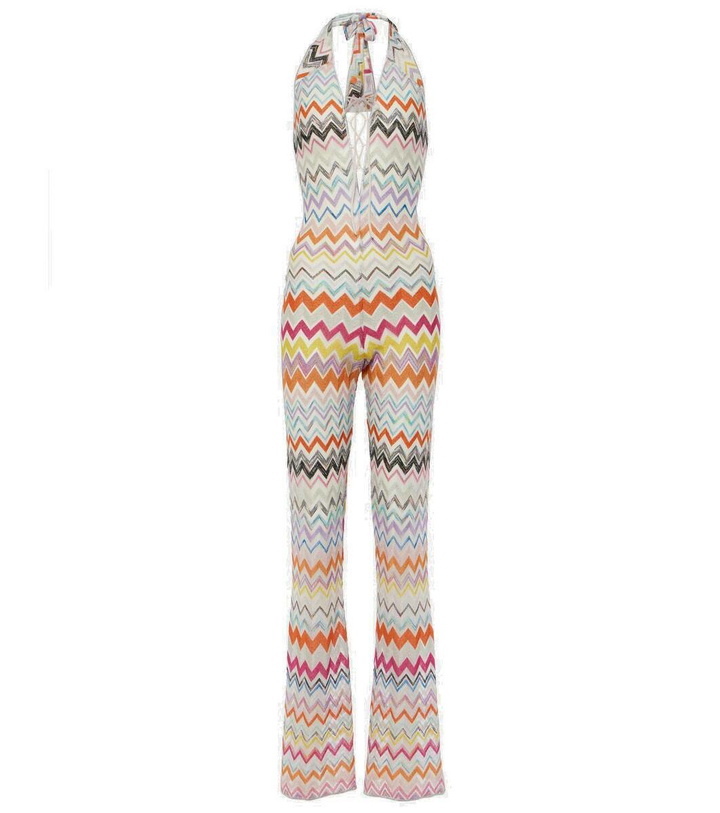 Photo: Missoni Zigzag halterneck lamé jumpsuit