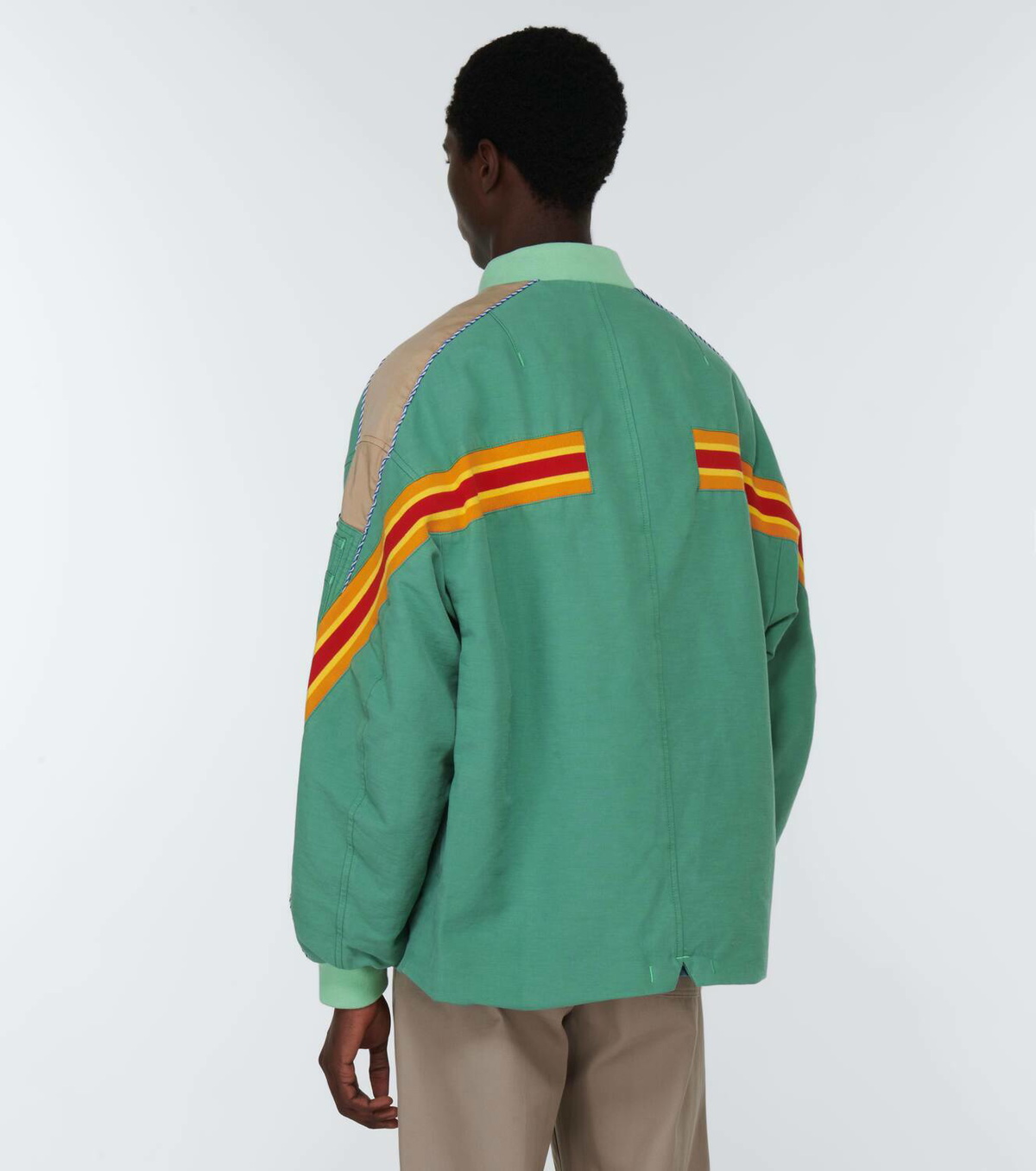 Incotex x Facetasm Colorblocked bomber jacket