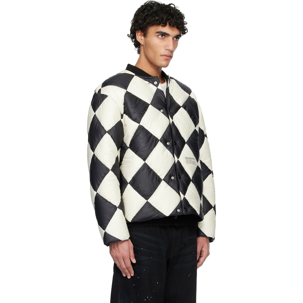 Neighborhood Black & White Checker Down Jacket
