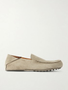 Tod's - Gommino Suede Loafers - Neutrals