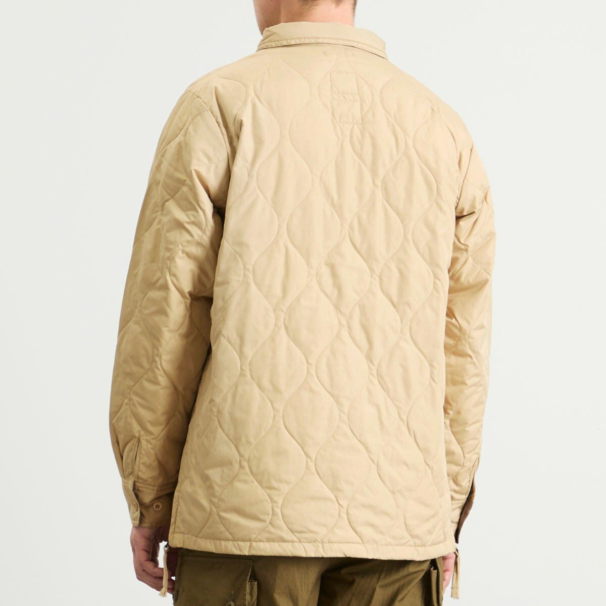 Taion Men's Military Down Shirt in Cream