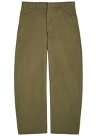 Nili Lotan Tribeca Wide-leg Trousers Olive