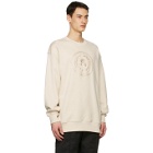 Acne Studios Off-White Oversized Embroidered Sweatshirt