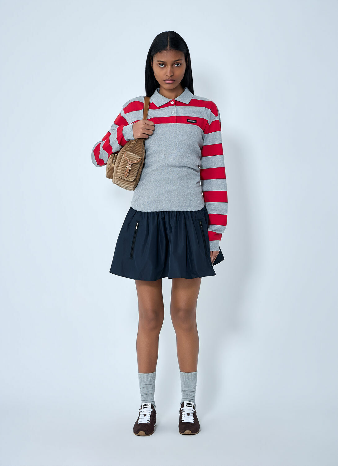 Miu Miu Gathered Mini Skirt