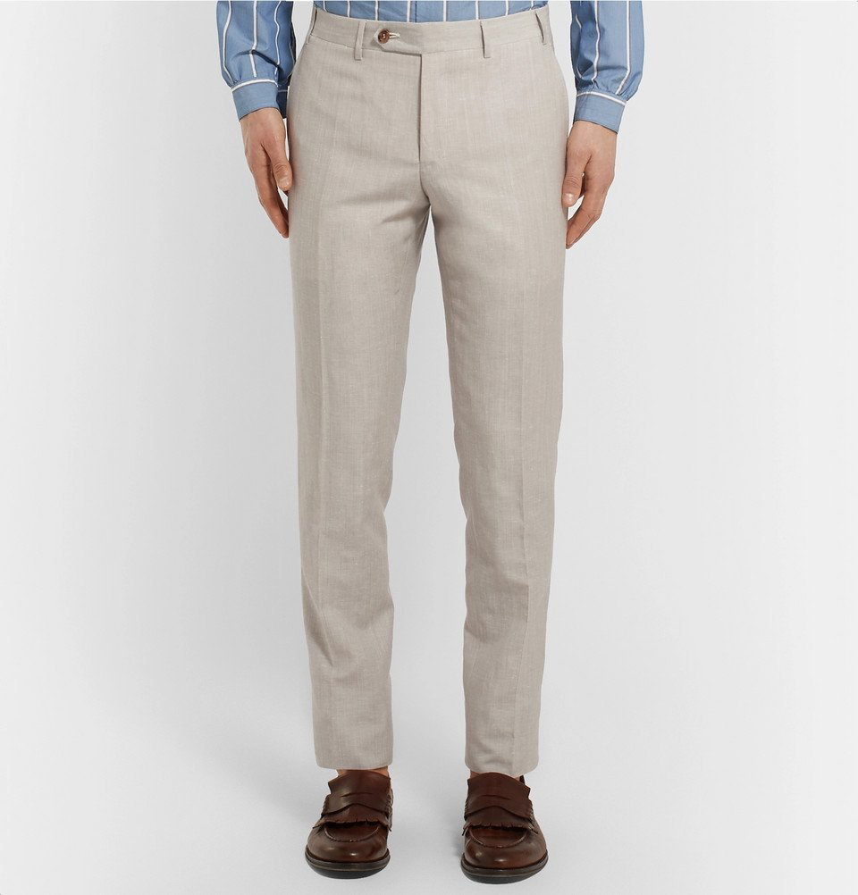 Men's Beige Trousers | Stone Trousers | Suit Direct